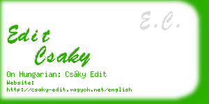 edit csaky business card